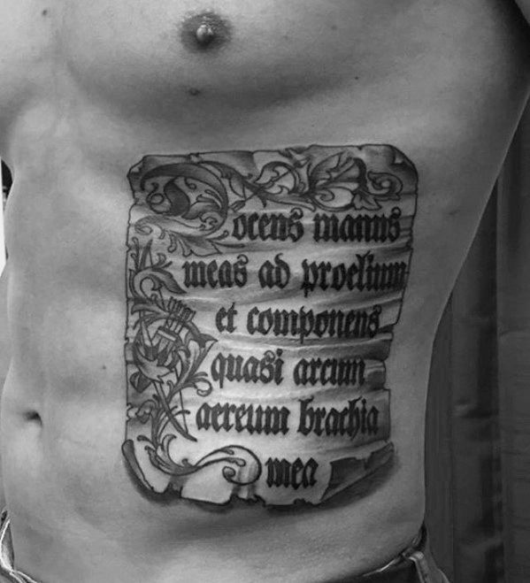 40 Rib Quote Tattoo Designs For Men 2024 Inspiration Guide Tattoo