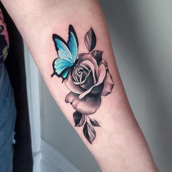 40 Rose And Butterfly Tattoo Designs With Meaning Art And Design