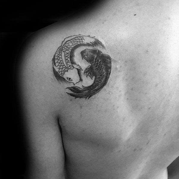 40 Yin Yang Koi Fish Tattoos For Men Cosmic Force Ink Ideas Koi