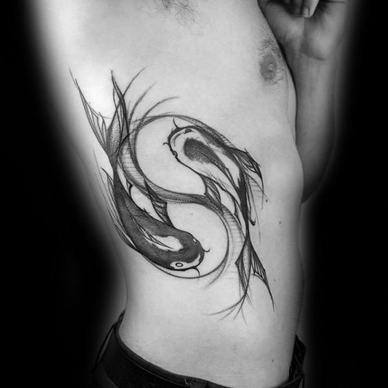 40 Yin Yang Koi Fish Tattoos For Men Cosmic Force Ink Ideas Yin Yang