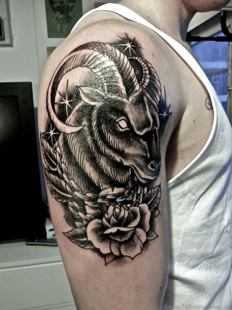 41 Wonderful Aries Shoulder Tattoos