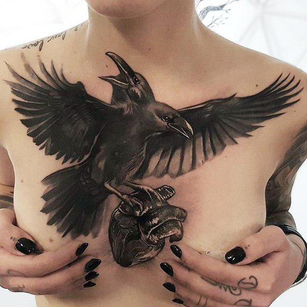 42 Awesome Raven Tattoo Tattoo Designs For Women