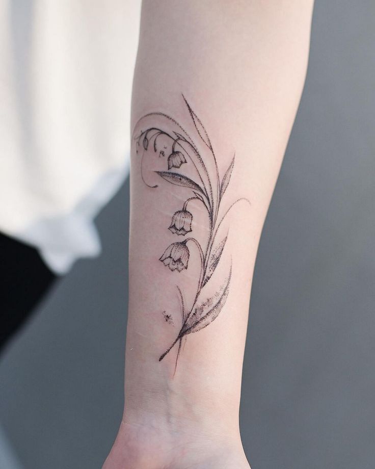 43 Lily Of The Valley Tattoo Ideas That Bloom Tattoozz Lily Flower