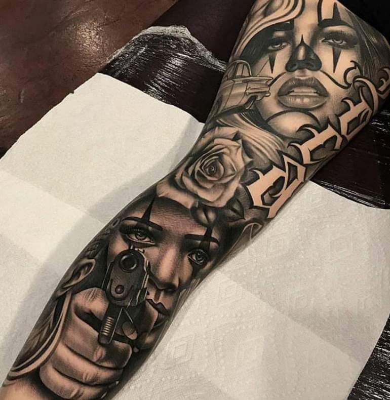 45 Gangster Forearm Tattoos For Men Pressinusa