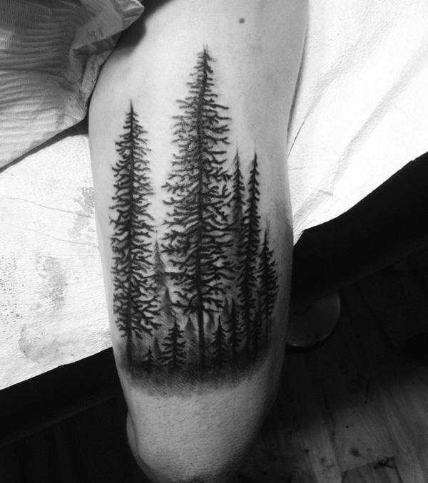 45 Inspirational Forest Tattoo Ideas Art And Design Forest Forearm