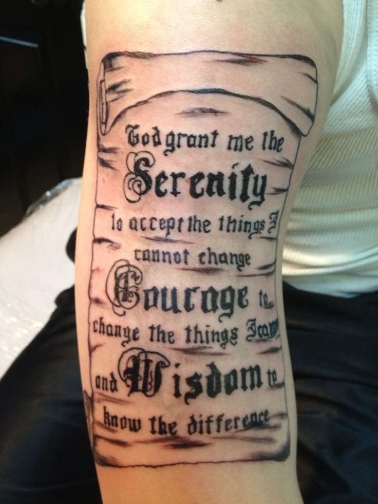 45 Stunning Serenity Prayer Tattoo Symbol Ideas In 2021