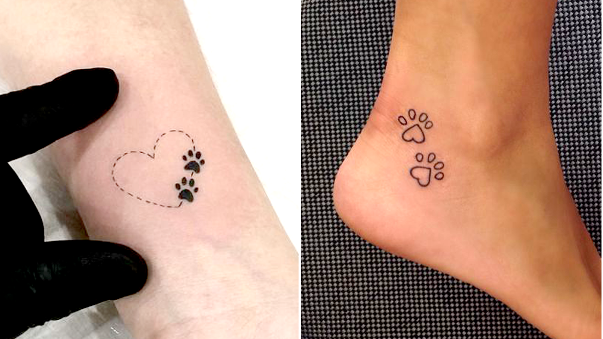 47 Tiny Paw Print Tattoos For Cat And Dog Lovers Pawprint Tattoo