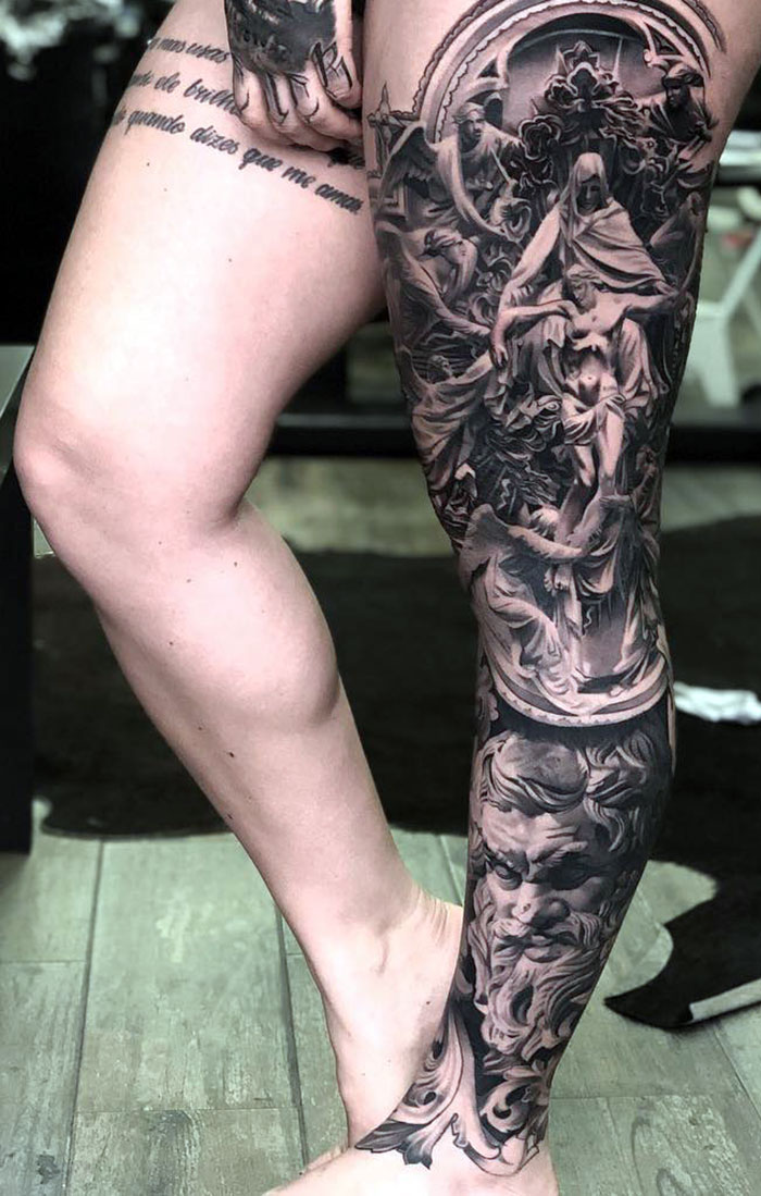 50 Amazing Calf Tattoos Art And Design Best Leg Tattoos Leg