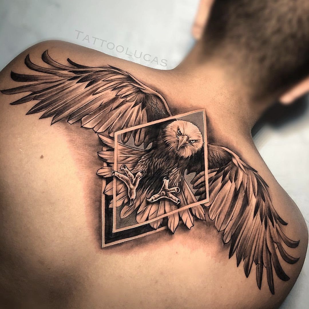 50 Amazing Eagle Back Tattoo Designs For Men 2023 Guide