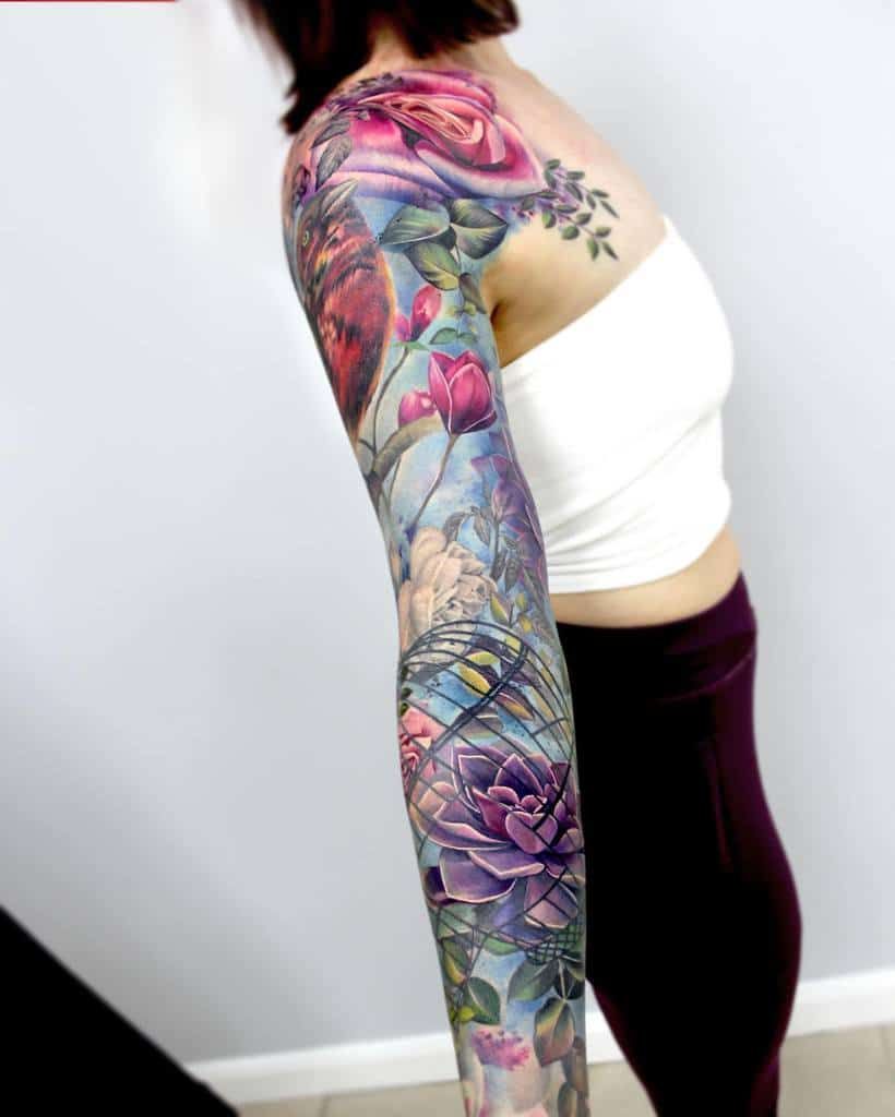 50 Cool Flower Tattoo Sleeve Ideas 2024 Inspiration Guide Flower