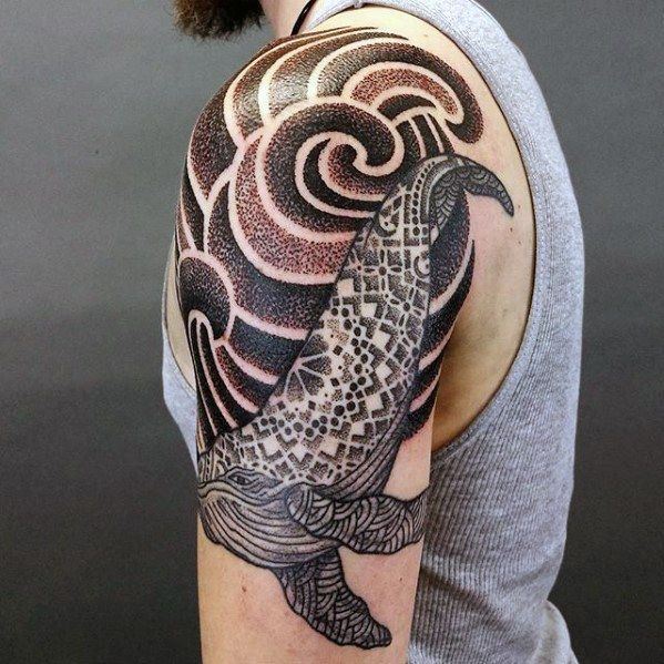 50 Geometric Arm Tattoo Designs For Men Bicep Ink Ideas