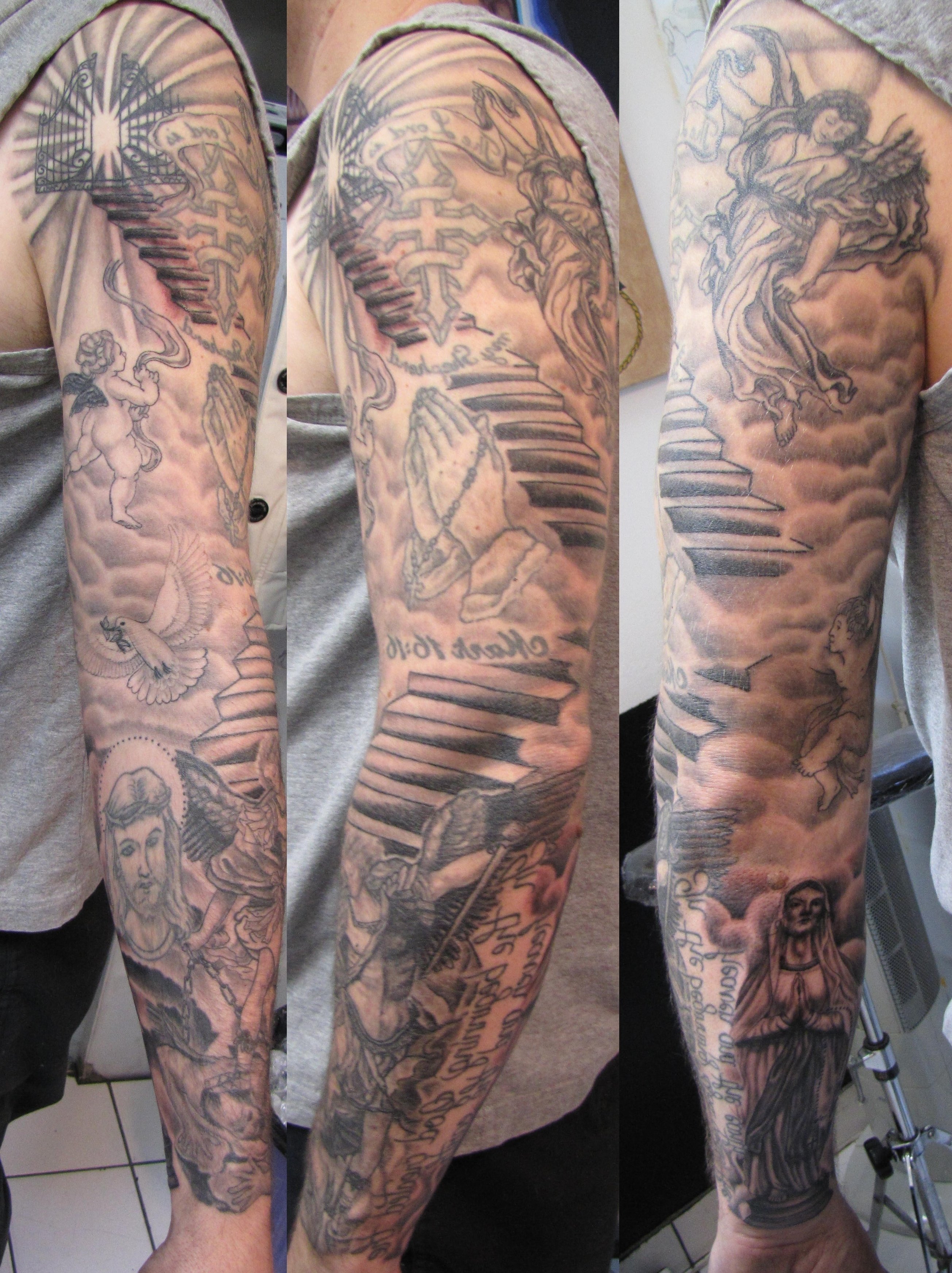 50 Jesus Sleeve Tattoo Designs For Men Religious Ink Ideas