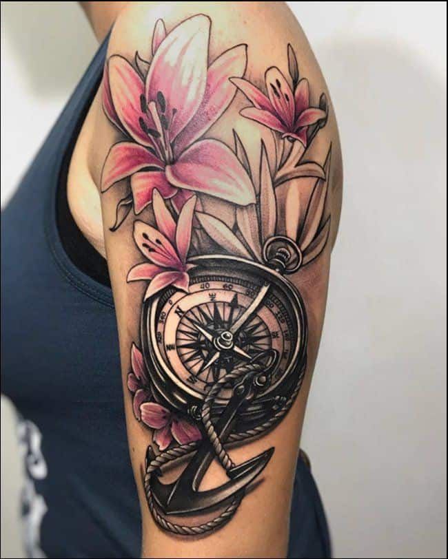 50 Latest Compass Tattoo Design And Ideas For Men And Women