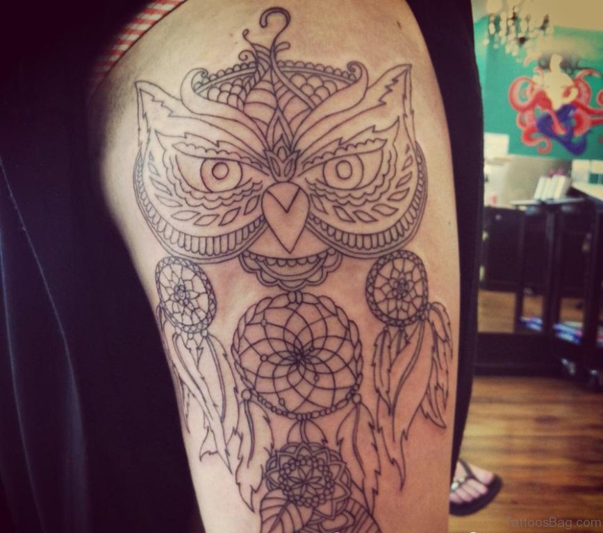 50 Lovable Owl Tattoo On Thigh Tattoo Designs Tattoosbag Com