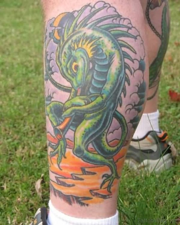 50 Nice Looking Dragon Tattoos For Leg