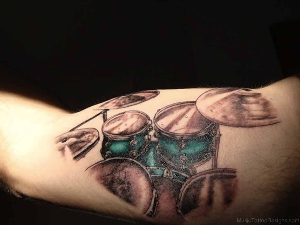 50 Nice Music Drum Tattoos