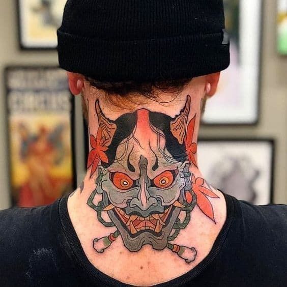 50 Oni Mask Tattoos Meanings Tattmag