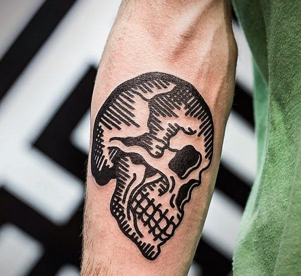 50 Traditional Skull Tattoo Designs For Men Manly Ink Ideas