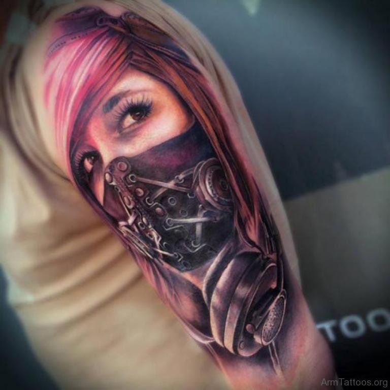 56 Elegant Mask Tattoos On Arm