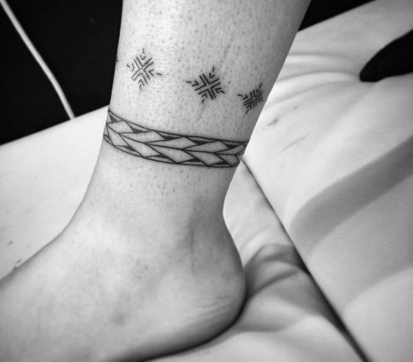 60 Ankle Band Tattoos For Men Lower Leg Design Ideas