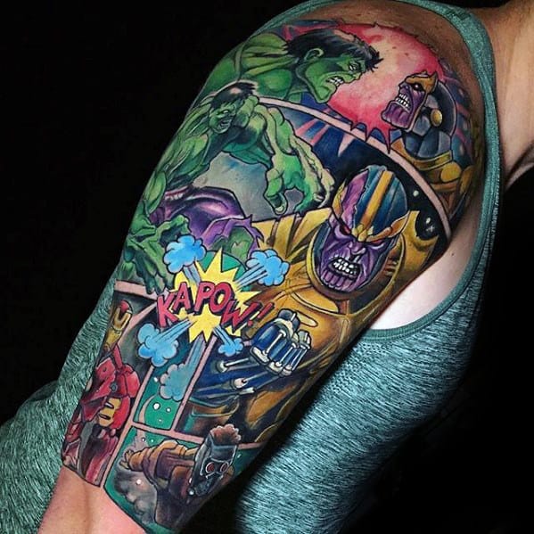 60 Marvel Tattoos For Men Superhero Comic Design Ideas