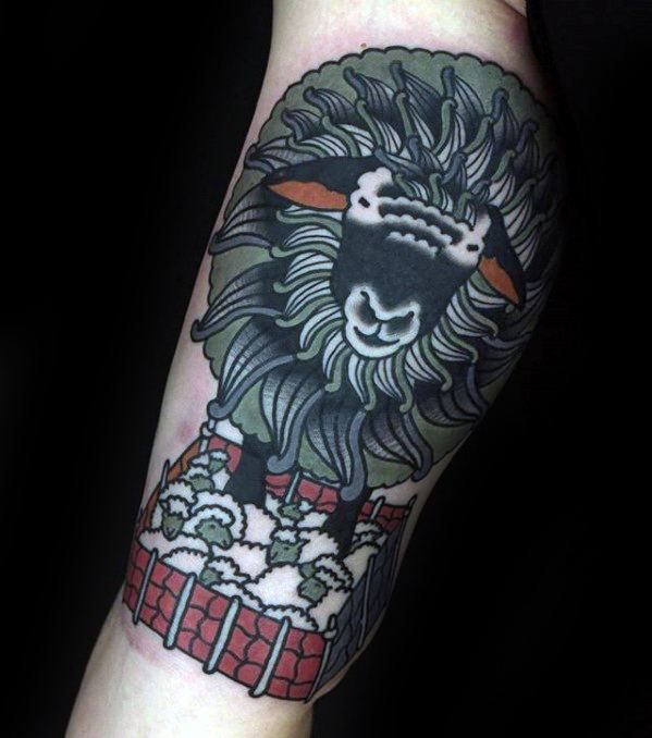 60 Sheep Tattoo Designs For Men Fleece Ink Ideas