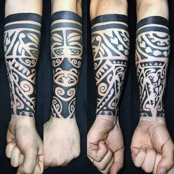 60 Tribal Forearm Tattoos For Men Manly Ink Design Ideas