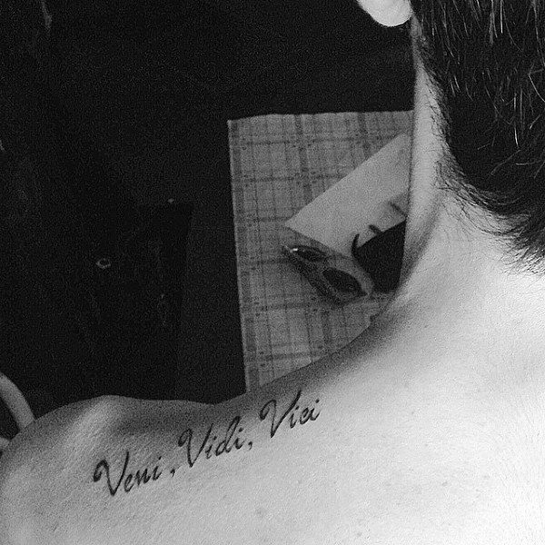 60 Unique Veni Vidi Vici Tattoo Designs For Men 2023 Guide