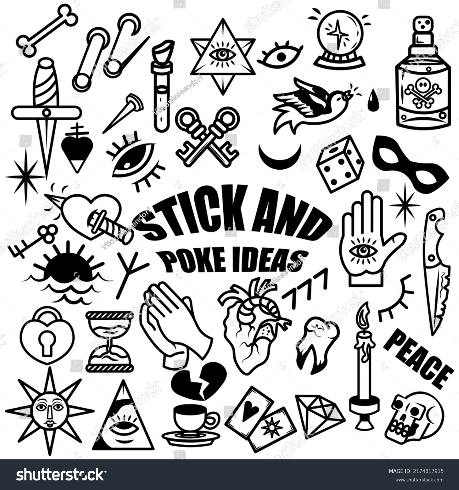 63 Stick Poke Tattoos Images Stock Photos 3D Objects Vectors