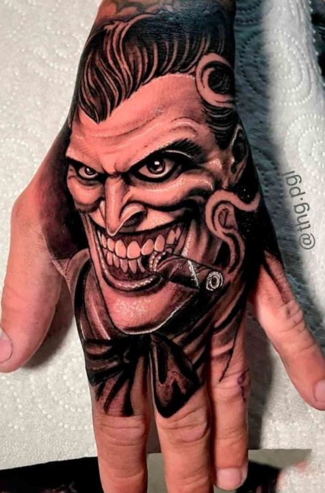 65 Best Joker Smile Hand Tattoo Ideas Tidy Tale