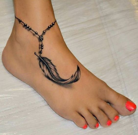 67 Infinity Beautiful Ankle Bracelet Tattoos Design Anklet Tattoos Idea