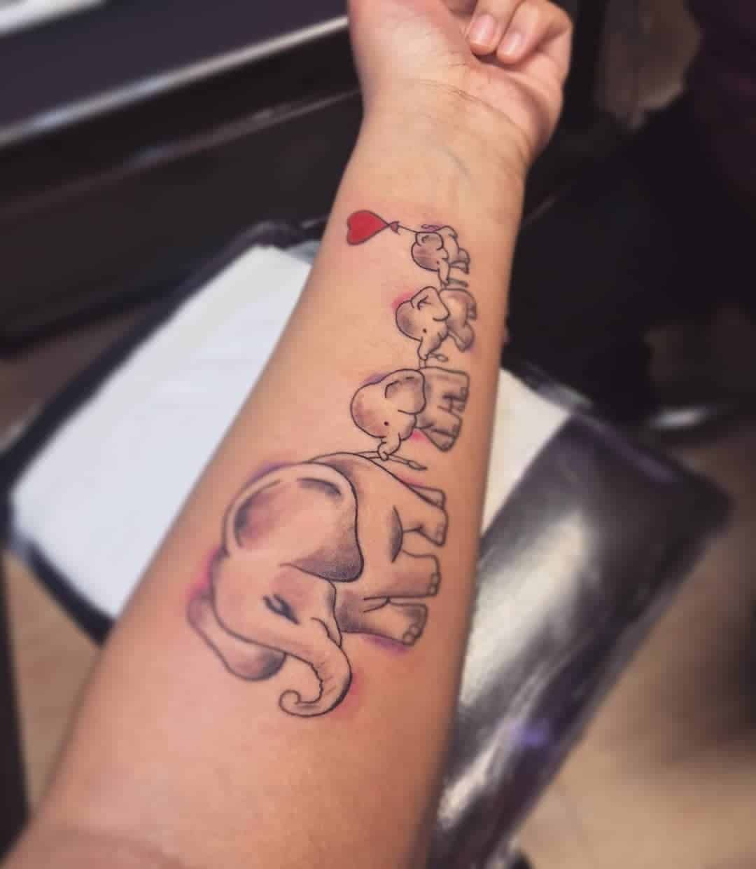 69 Meaningful Family Tattoos Designs Elephant Family Tattoo Elephant