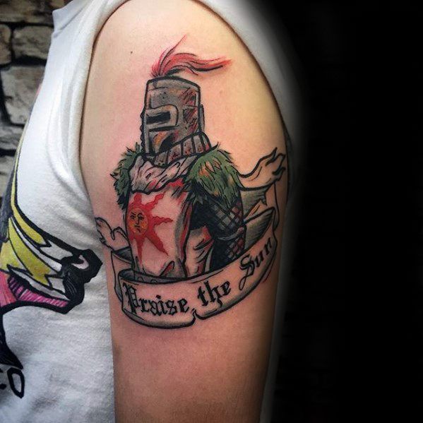 70 Dark Souls Tattoo Designs For Men Video Game Ideas