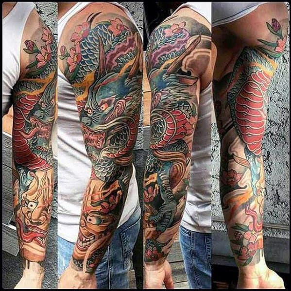 70 Dragon Arm Tattoo Designs For Men Fire Breathing Ink Ideas