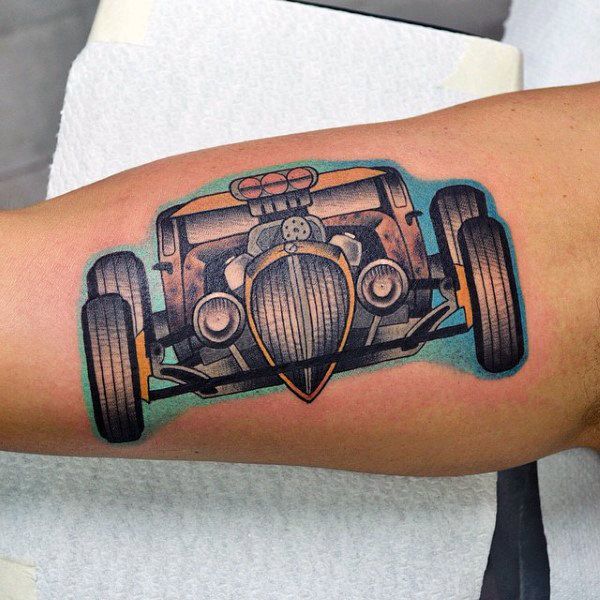 70 Hot Rod Tattoo Designs For Men Automobile Aficionado Ideas