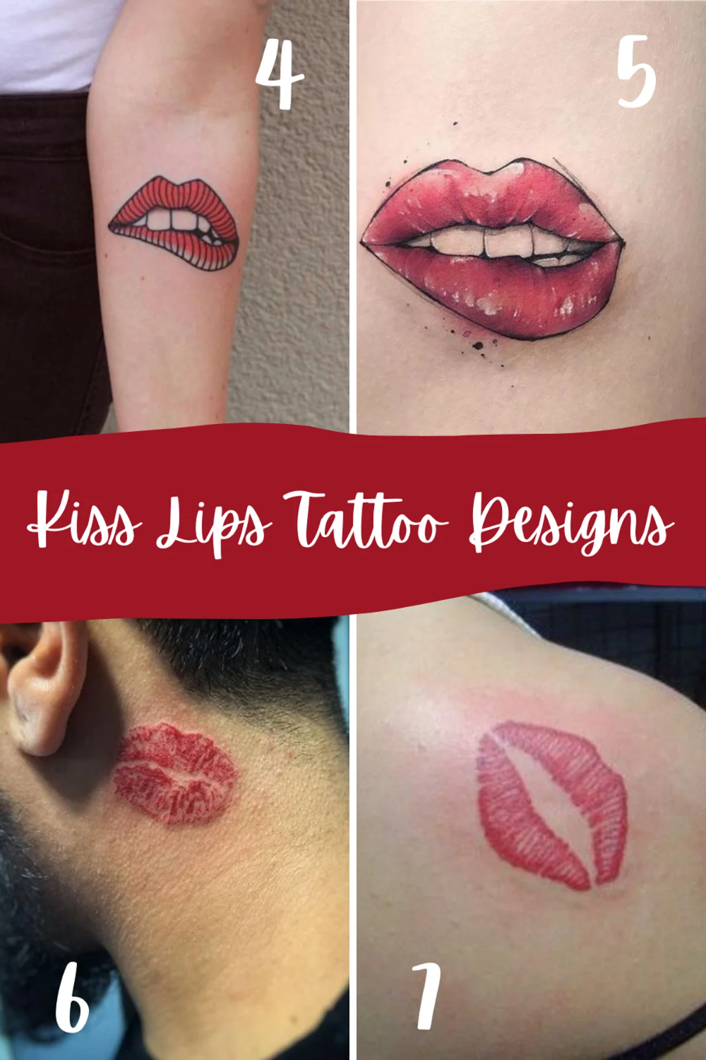 73 Flirty Lips Tattoo Designs Tattoo Glee