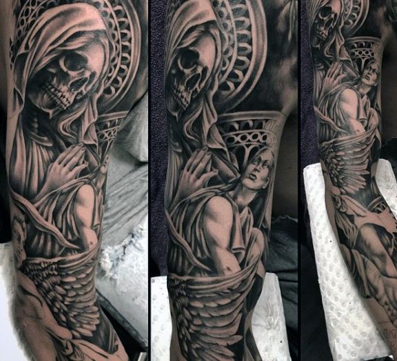 75 Religious Sleeve Tattoos For Men Divine Spirit Designs