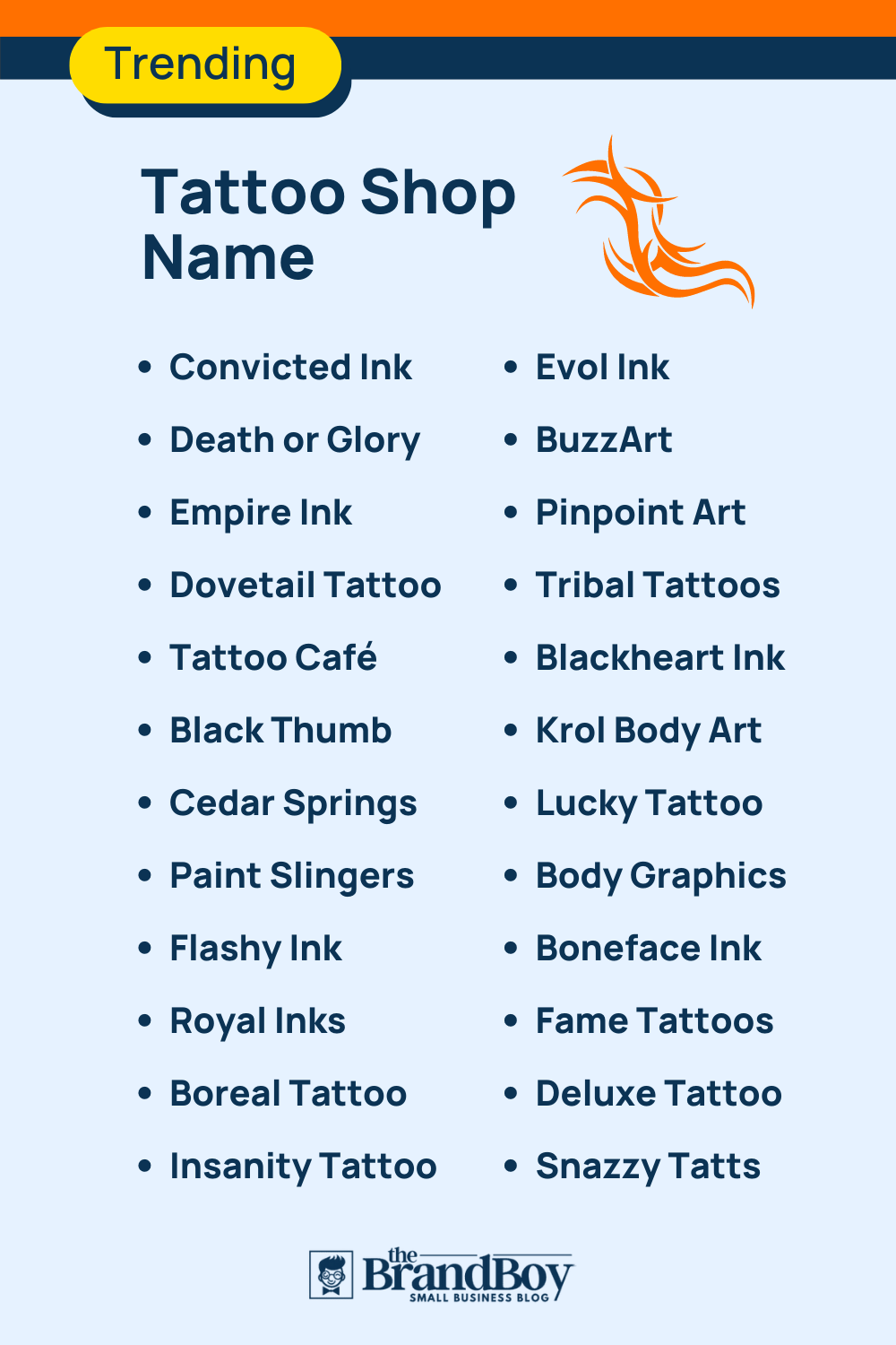 750 Tattoo Shop Names Ideas Generator Guide Thebrandboy Com