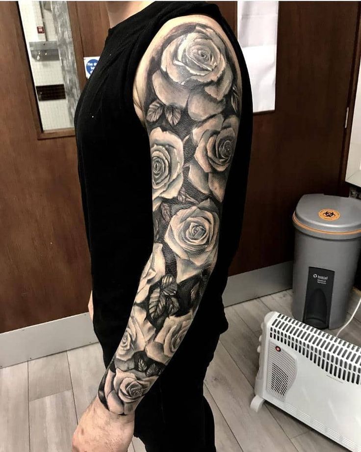 80 Amazing Rose Sleeve Tattoo Ideas