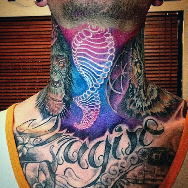 80 Throat Tattoos For Men Cool Masculine Design Ideas