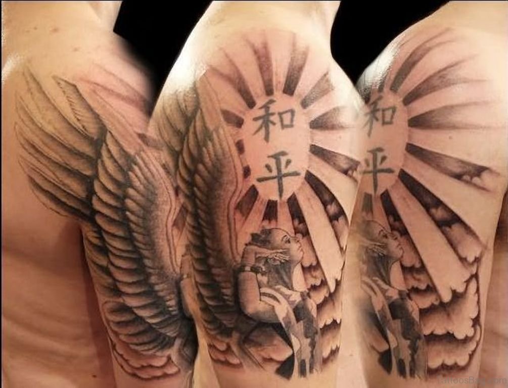 84 Amazing Angel Wings Shoulder Tattoos