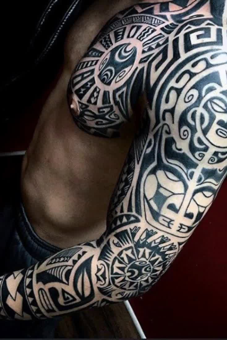 90 Tribal Sleeve Tattoos For Men Manly Arm Design Ideas