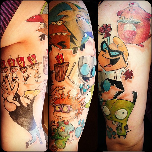 90S Cartoon Characters Tattoos