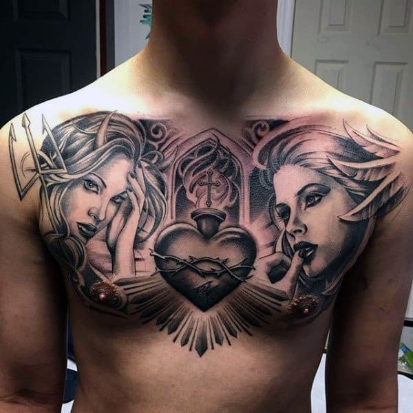 99 Sacred Heart Tattoos Men Designs 2023 Inspiration Guide