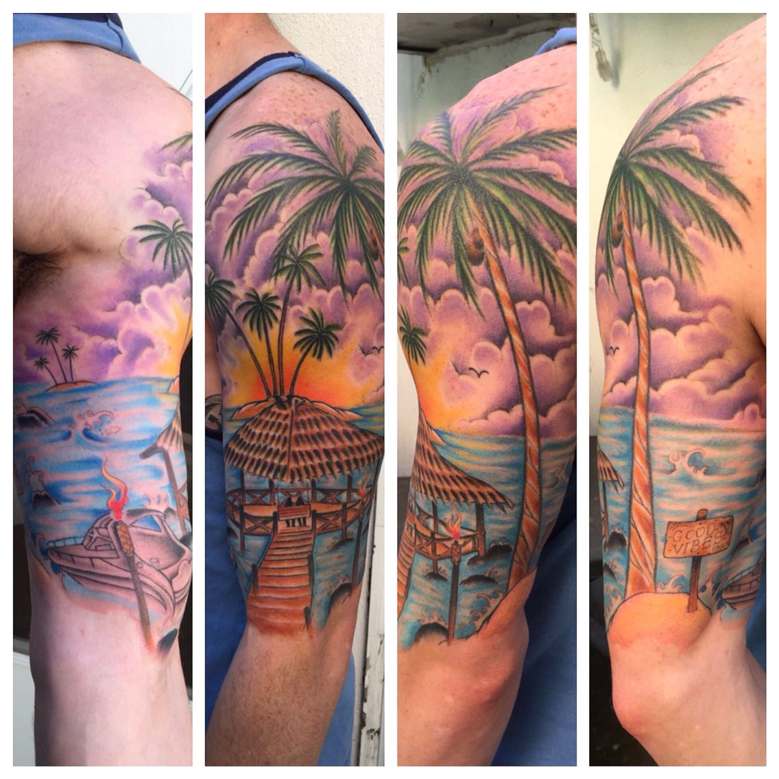 A Good Vibes Oasis Palm Tree Tattoo Oasis Palm Palm Tree Tattoo Palm