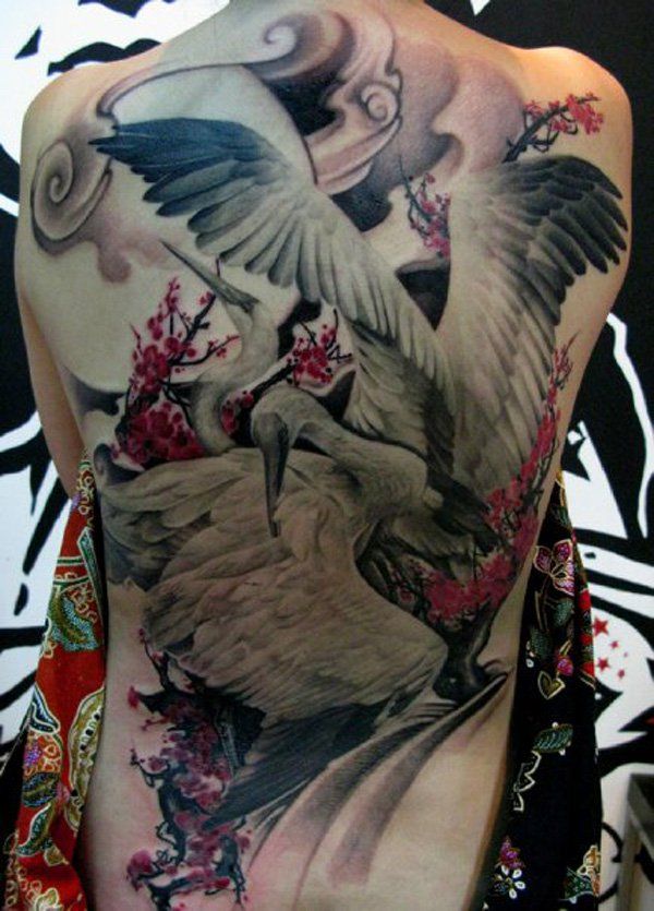 A Look At The Meaning Of Traditional Japanese Crane Tattoos Jorja