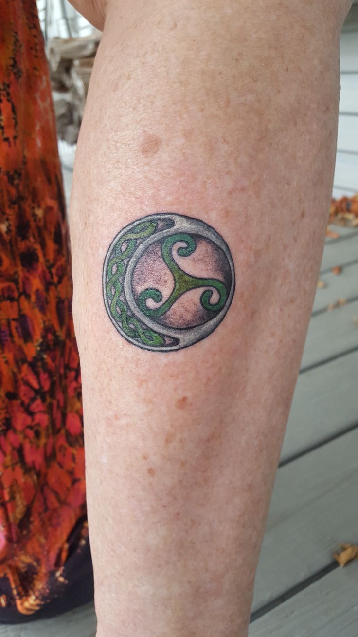 A Pagan Celtic Tattoo On My Calf Symbolizing The Maiden Mother Crone