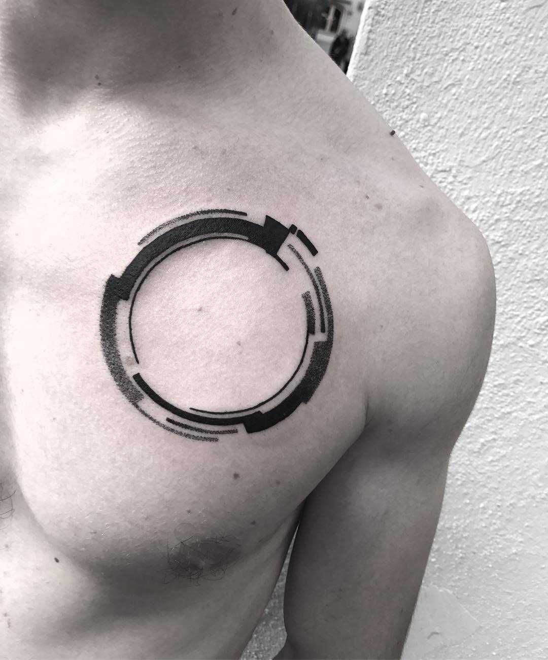 Abstract Circle Tattoo By Sasha Marsh Tattoogrid Net