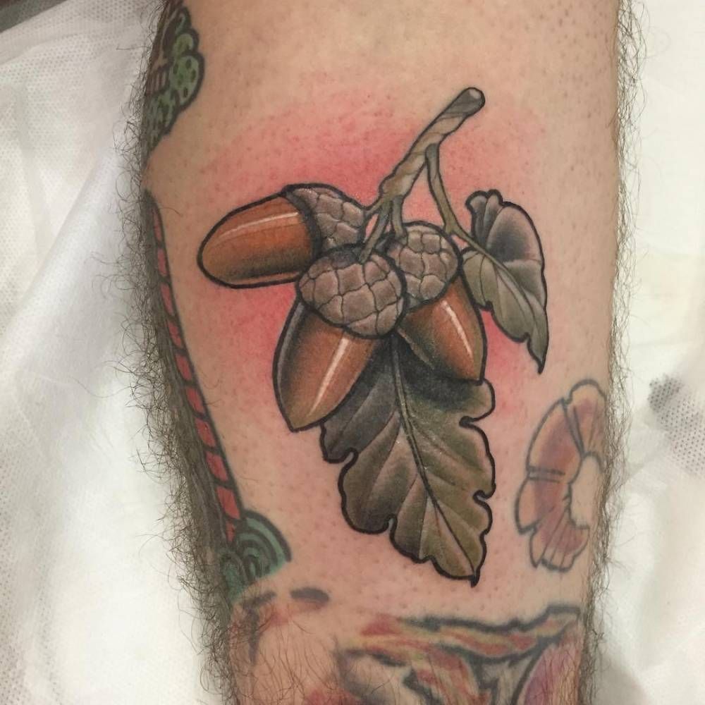 Acorn Tattoo By Tom Tom Tatts Inked On The Ankle Acorn Tattoo