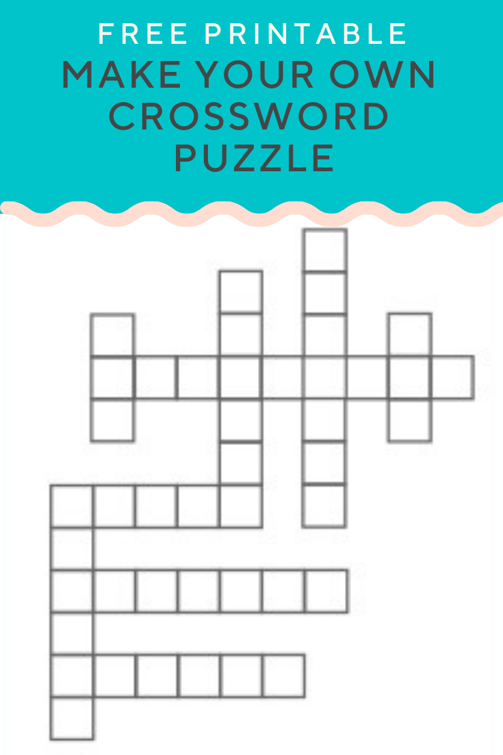 Activities For Children And Teens Create Your Own Crossword Puzzle